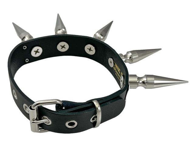CK286METAL ALUMINIUM PLATE3"  XL SPIKE CHOKER 1 1/4" WIDE