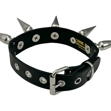 CK286METAL ALUMINIUM PLATE3"  XL SPIKE CHOKER 1 1/4" WIDE