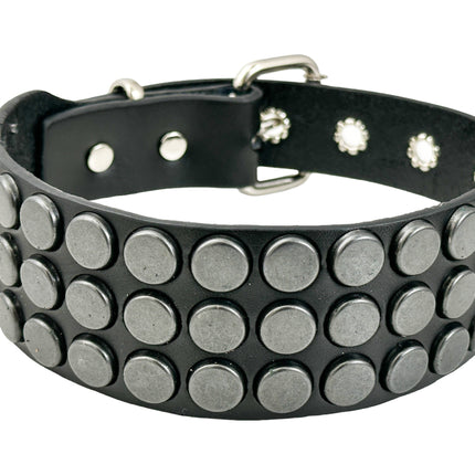 FCK592 3 ROW   FLAT STUDDED NAIL HEAD STUD CHOKER