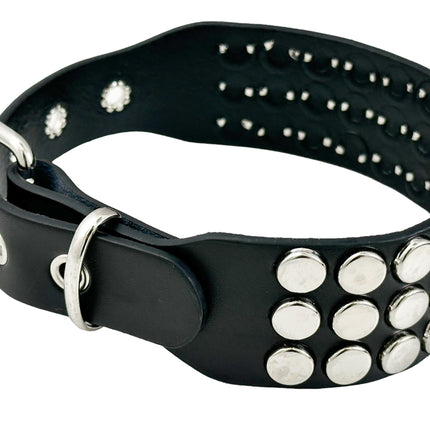 FCK592 3 ROW   FLAT STUDDED NAIL HEAD STUD CHOKER
