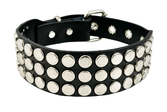 FCK592 3 ROW   FLAT STUDDED NAIL HEAD STUD CHOKER