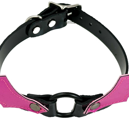 FCK602 BAT RING  PATENT NEON BONDAGE CHOKER