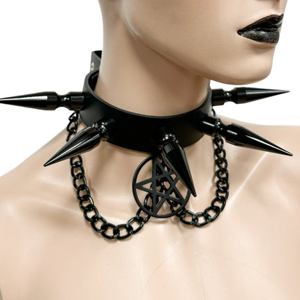 FCK614 SPIKE XL WITH PENTAGRAM CHOKER
