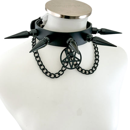 FCK614 SPIKE XL WITH PENTAGRAM CHOKER