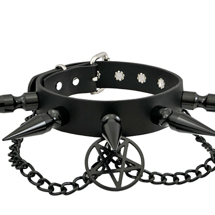 FCK614 SPIKE XL WITH PENTAGRAM CHOKER
