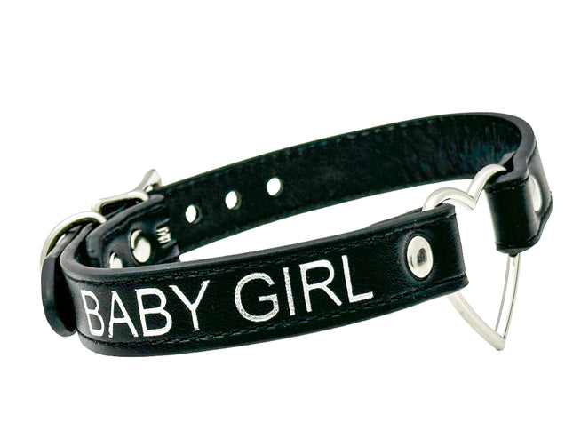 FCK632SIL-SIL  HEART RING SILVER PRINTED NAME VEGAN CHOKER