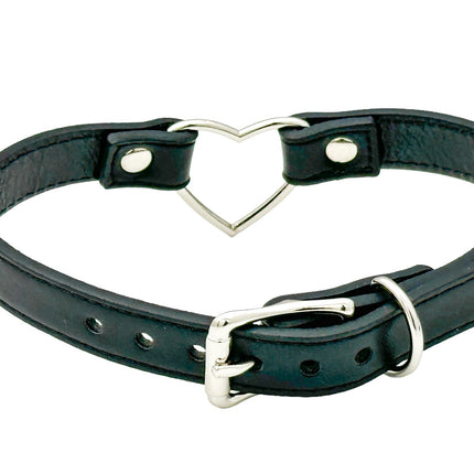 FCK632SIL-SIL  HEART RING SILVER PRINTED NAME VEGAN CHOKER