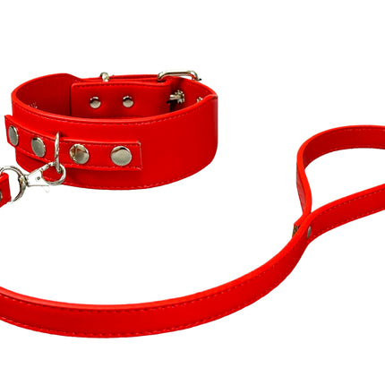 LS400M  LEASH MATT VEGAN STRAPPED LEASH WITH TRIGGER CLASP
