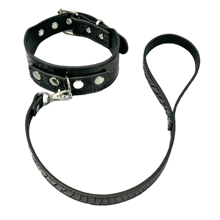 FCK654P-LEASH  PATENT NEON D RING WIDE BONDAGE LARGE RIVET  CHOKER