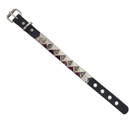 FCK670  JUMBO 1"  PYRAMID STUDDED LEATHER CHOKER