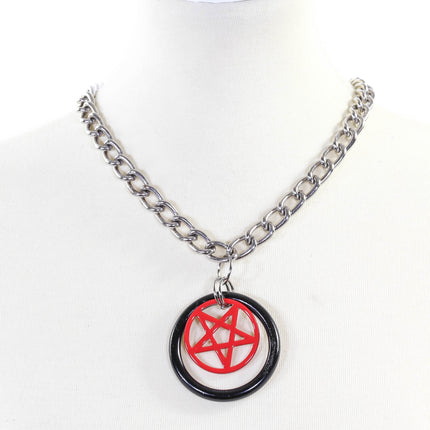 FCK910R PENTAGRAM IN RING PENDANT REGULAR CUT CHAIN
