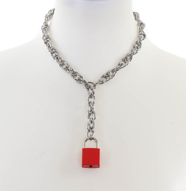 FCK918SQ ROPE CHAIN HANGING SQUARE LOCK PENDANT WITH KEYS