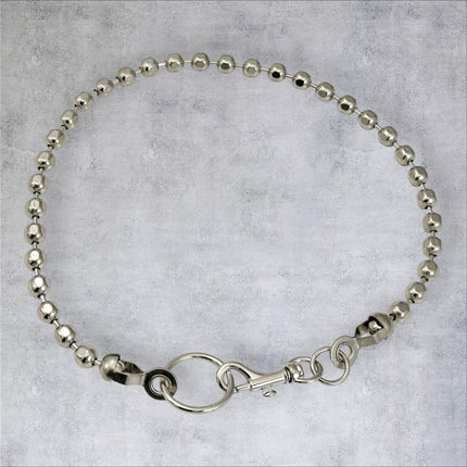 FCK922BQ  FLAT EDGE BALL CHAIN CLASP CHOKER