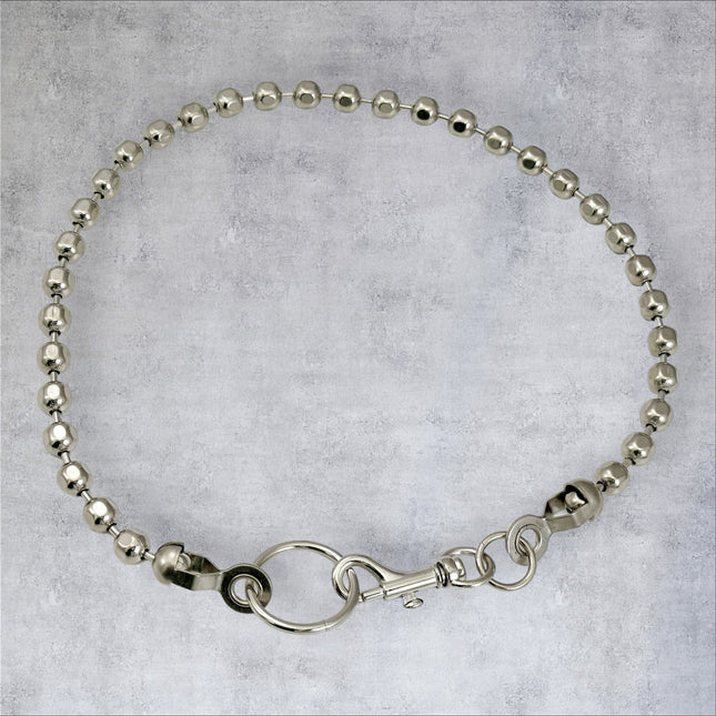 FCK922BQ  FLAT EDGE BALL CHAIN CLASP CHOKER