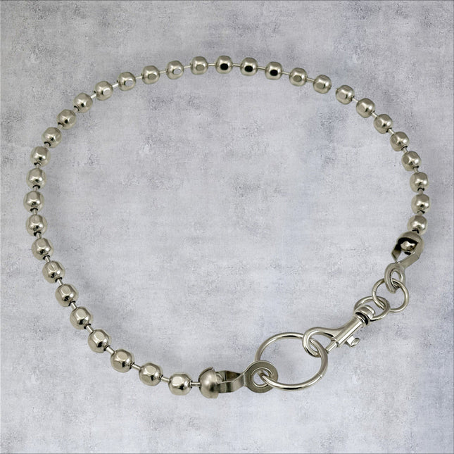 FCK922BQ  FLAT EDGE BALL CHAIN CLASP CHOKER