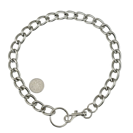 FCK922H HEAVY 6MM  NICKLE  CHAIN CHAIN CLASP CHOKER