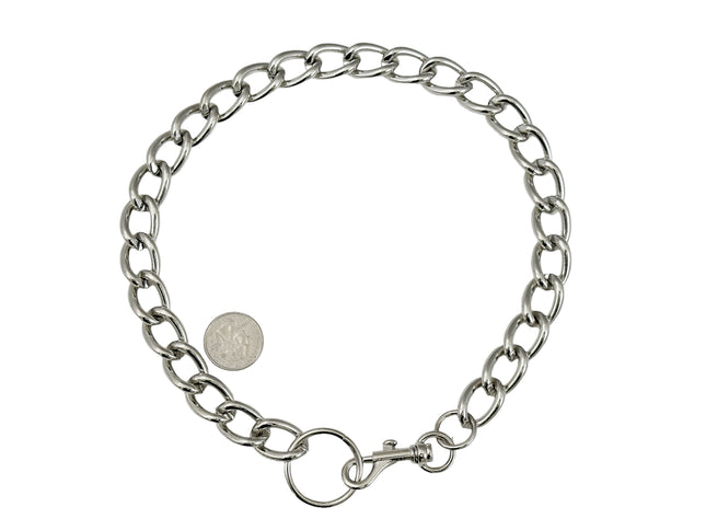 FCK922H HEAVY 6MM  NICKLE  CHAIN CHAIN CLASP CHOKER
