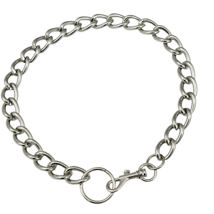 FCK922H HEAVY 6MM  NICKLE  CHAIN CHAIN CLASP CHOKER