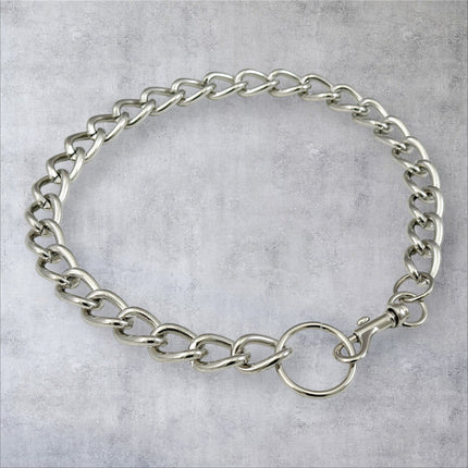 FCK922H HEAVY 6MM  NICKLE  CHAIN CHAIN CLASP CHOKER