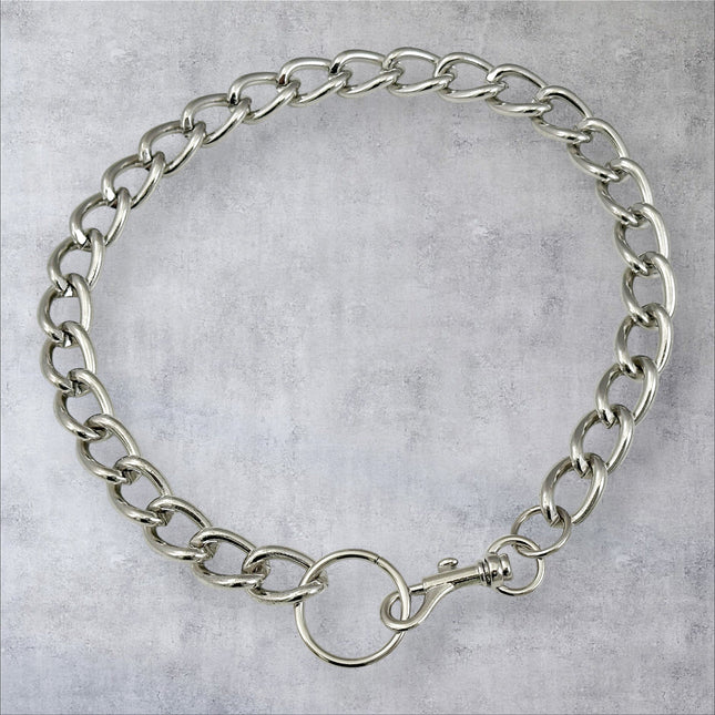 FCK922H HEAVY 6MM  NICKLE  CHAIN CHAIN CLASP CHOKER