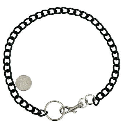 FCK922R-BS 4MM REGULAR BLACK ALUMINUM CHAIN CHAIN CLASP CHOKER