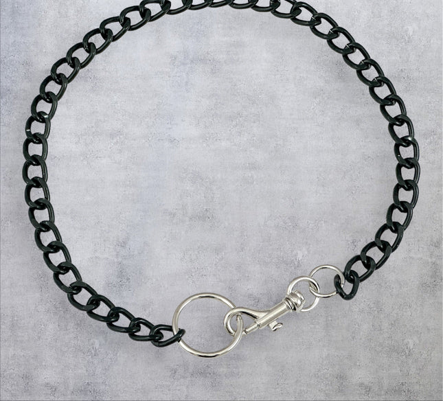 FCK922R-BS 4MM REGULAR BLACK ALUMINUM CHAIN CHAIN CLASP CHOKER