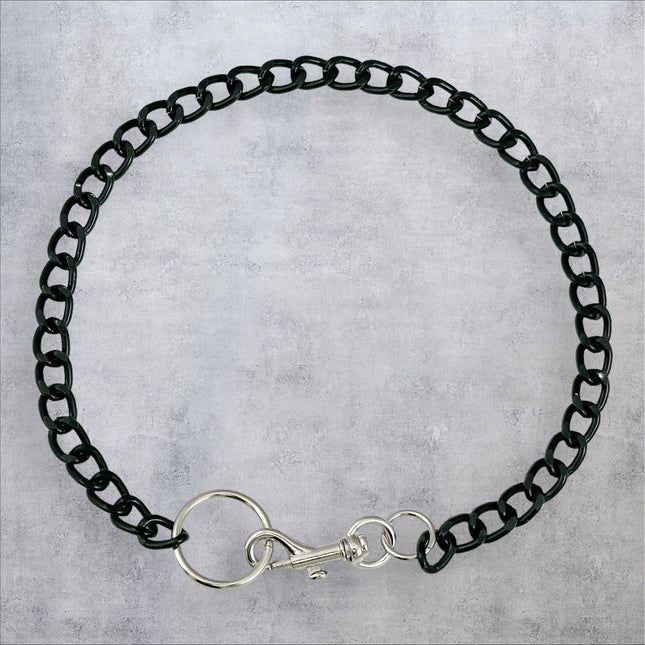 FCK922R-BS 4MM REGULAR BLACK ALUMINUM CHAIN CHAIN CLASP CHOKER