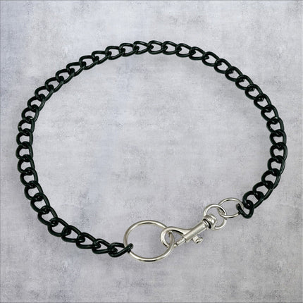 FCK922R-BS 4MM REGULAR BLACK ALUMINUM CHAIN CHAIN CLASP CHOKER