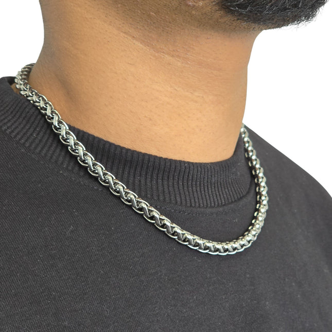 FCK92519 ROPE CHAIN MULTI RING ROPE  CHAIN NECKLACE