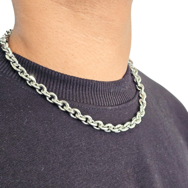 FCK9251  MULTI RING LINK CHAIN NECKLACE