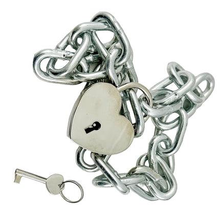 FCK935-SIL  LARGE JUMBO LOCK JUMBO CHAIN NECKLACE