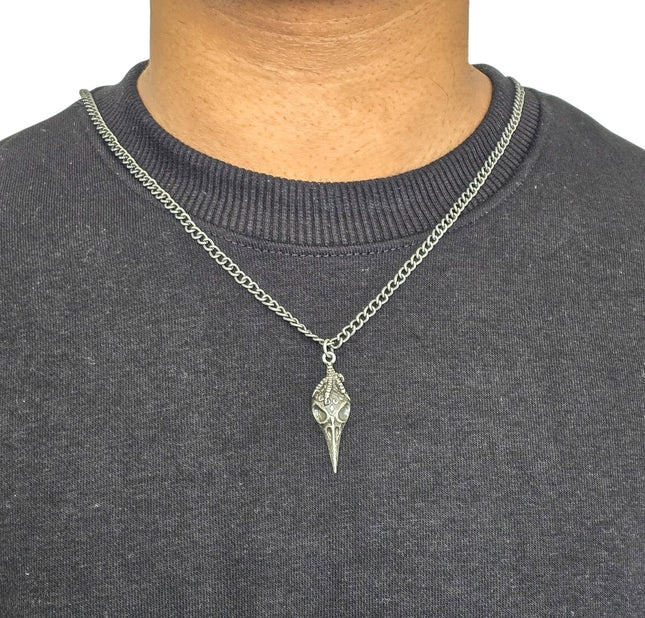 FCK9420  RAVEN SKULLHEAD NECKLACE