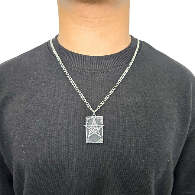 FCK9489-PENTAGRAM NECKLACE