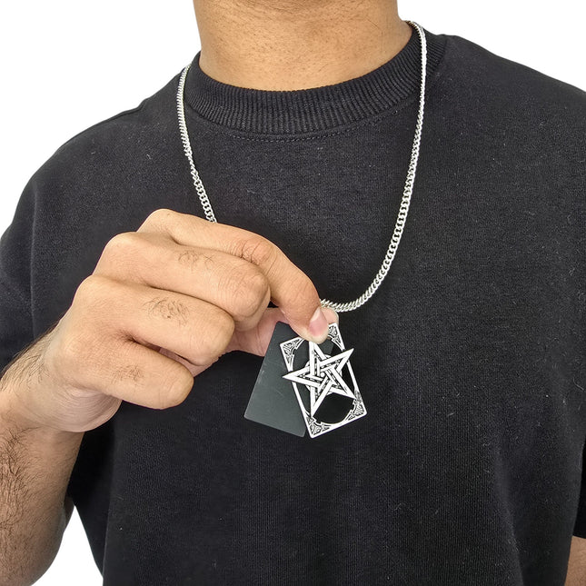 FCK9489-PENTAGRAM NECKLACE