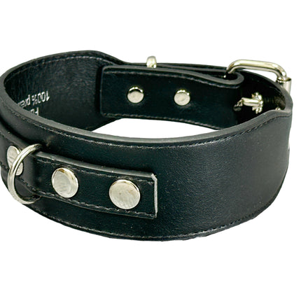 FCK654  D RING WIDE BONDAGE LARGE RIVET VEGAN CHOKER