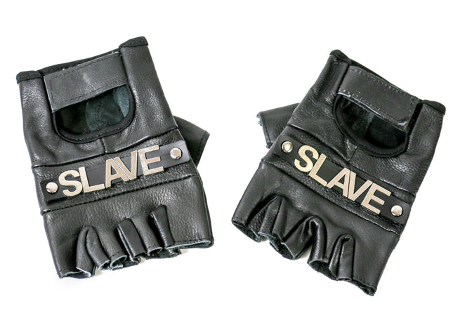 FG120SLAVE SLAVE GENUINE LEATHER FINGERLESS GLOVES PAIR