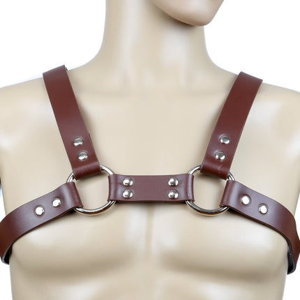 FH101BRN 1 1/4" MEN'S BULLDOG HARNESS BROWN