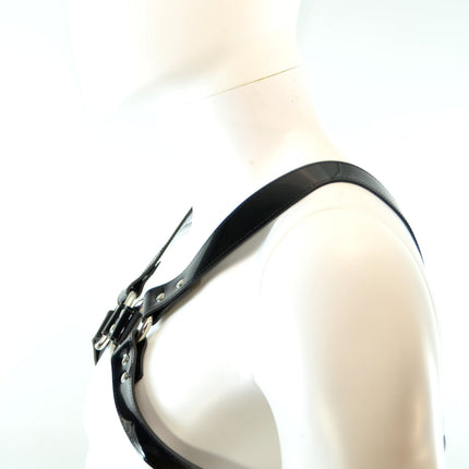 FH101P MEN'S BULLDOG HARNESS PATENT VEGAN LEATHER
