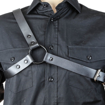 FH102 THREE STRAP BULLDOG HARNESS  LEATHER