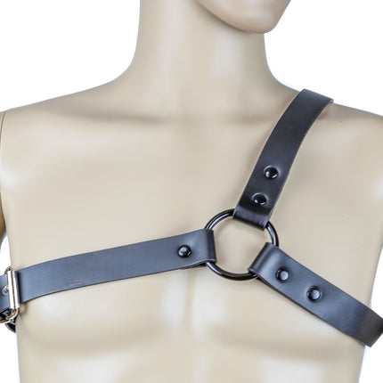 FH102 THREE STRAP BULLDOG HARNESS  LEATHER