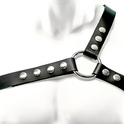 FH102L  THREE STRAP BULLDOG HARNESS  LEATHER