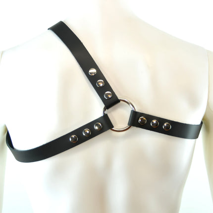 FH102L  THREE STRAP BULLDOG HARNESS  LEATHER