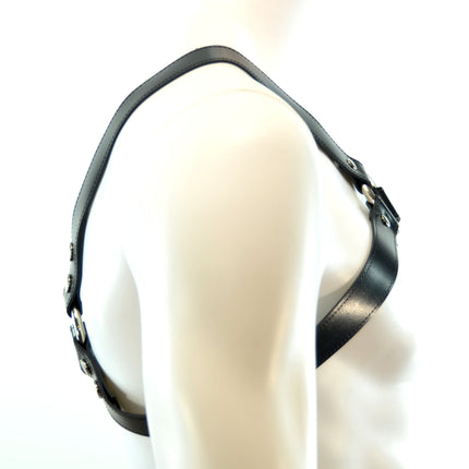 FH102VG THREE STRAP BULLDOG HARNESS  LEATHER