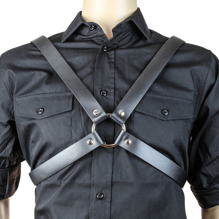 FH105L 1 1/4" CROSS HARNESS WITH SILVER OR BLACK