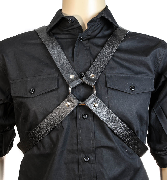 FH105BUFF 1 1/4" MEN'S CROSS HARNESS BUFFALO LEATHER