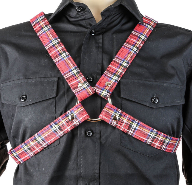 FH105PD  PLAID CROSS HARNESS