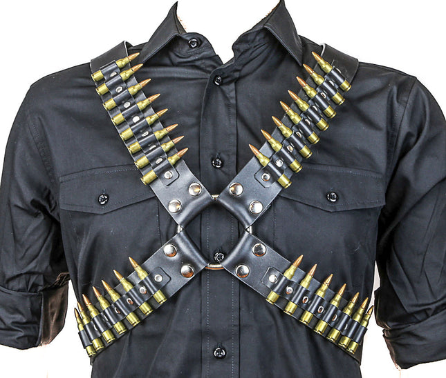 FH110-BRS BRASS BULLET CROSS HARNESS 1 3/4" WIDE 3"