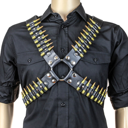 FH110-BRS BRASS BULLET CROSS HARNESS 1 3/4" WIDE 3"