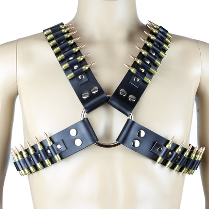 FH110-BRS BRASS BULLET CROSS HARNESS 1 3/4" WIDE 3"