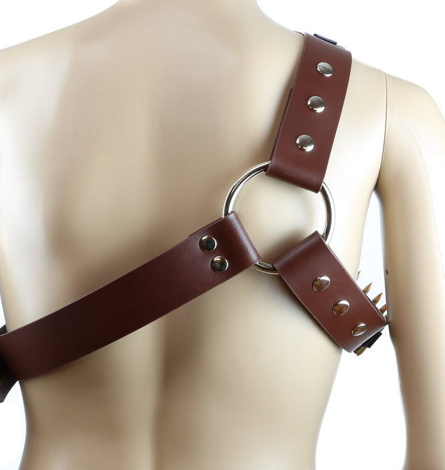 FH111BRN-BRS BRASS BULLET BROWN SIDE HARNESS 1 3/4" WIDE